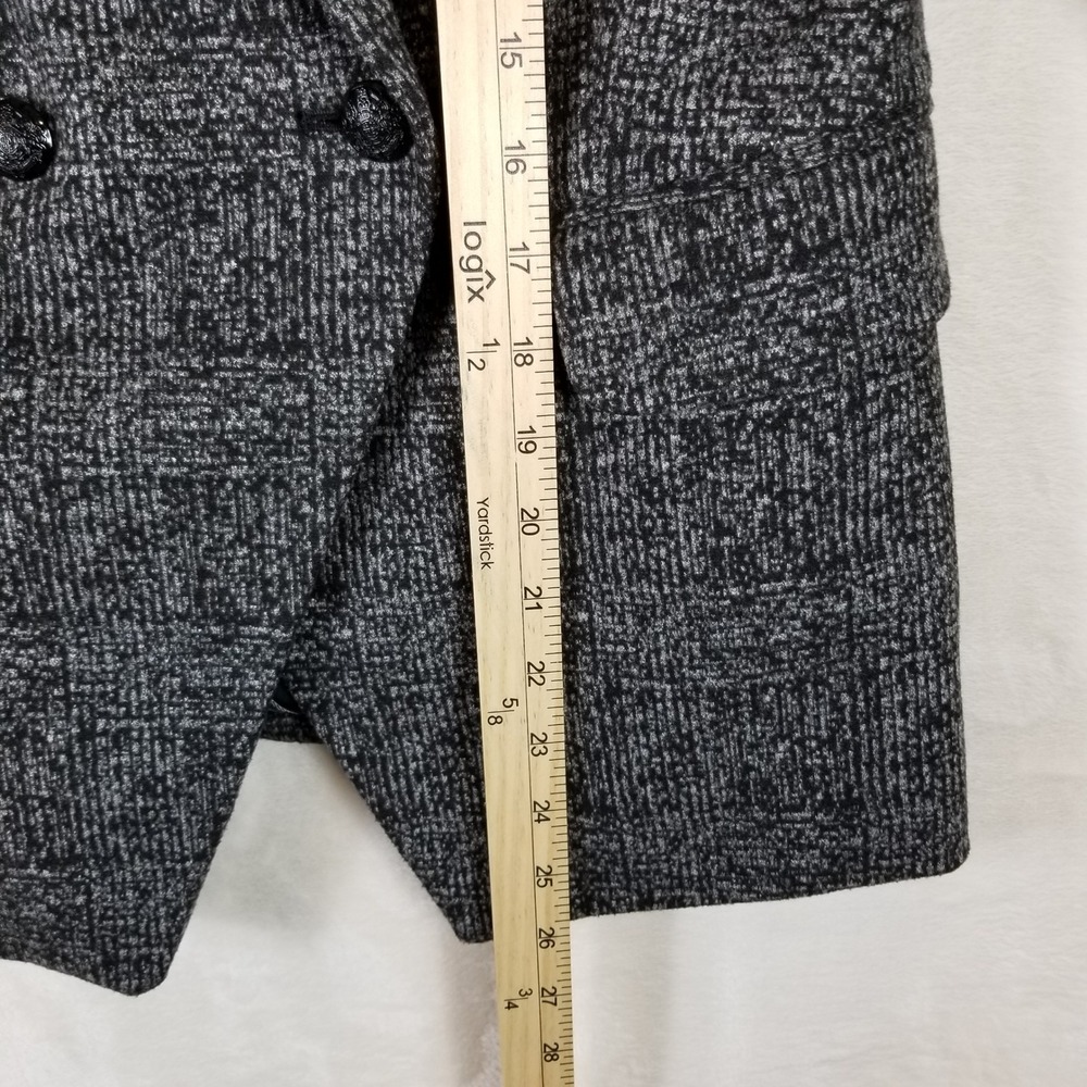 White House Black Market Studio Blazer Womens 6 Grey Double Breasted Textured - Picture 8 of 10